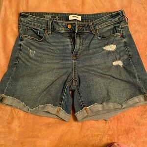Distressed Denim Shorts